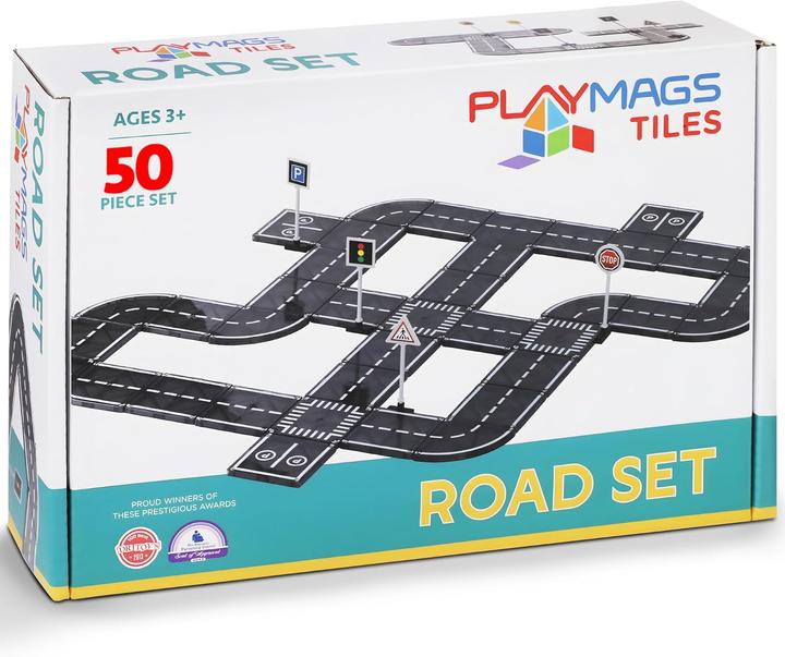 Playmags Magnetic tile road set