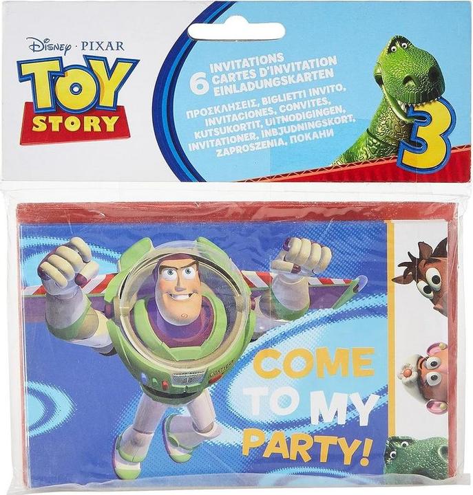 Actual product image Toy Story Come To My Party! Invitations (Pack of 6) (6 pcs.)