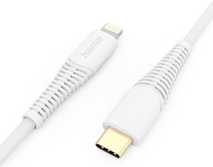 Actual product image Hama Charging cable, USB-C - Lightning, 1.5 m, white (1.50 m, USB 2.0)