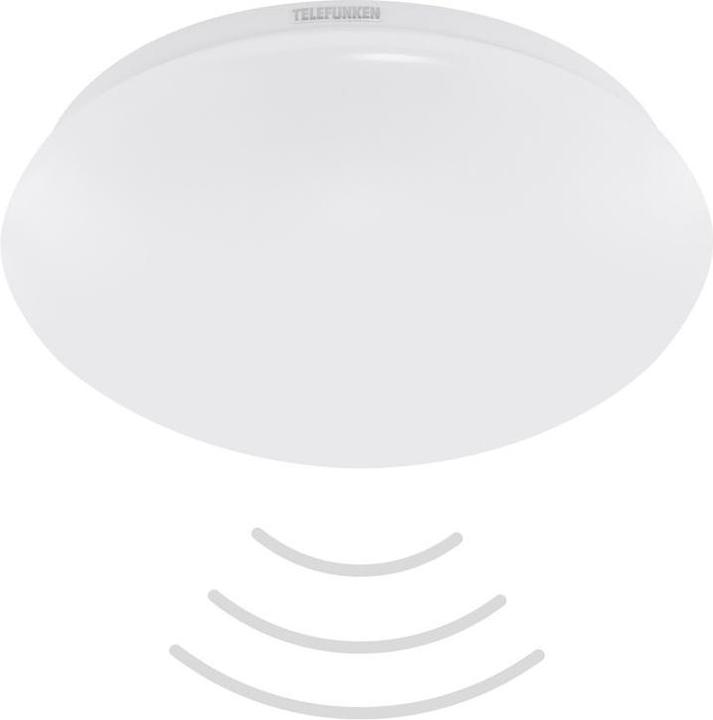 Produktbild Telefunken LED Sensor Deckenleuchte IP44 15W 1500m 4000 K neutralweiss HxØ 95/280 mm weiss (1500 lm)