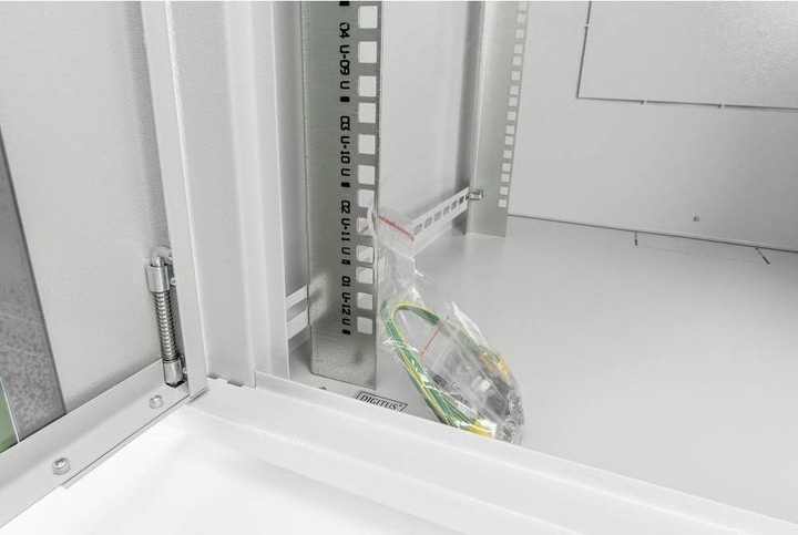 Produktbild Digitus 48,3cm 19Zoll Wandschrank 9HE SoHoline RAL7035 grau ohne Boden 505mmx600mmx450mm (9 HE, 19 Zoll Rack)