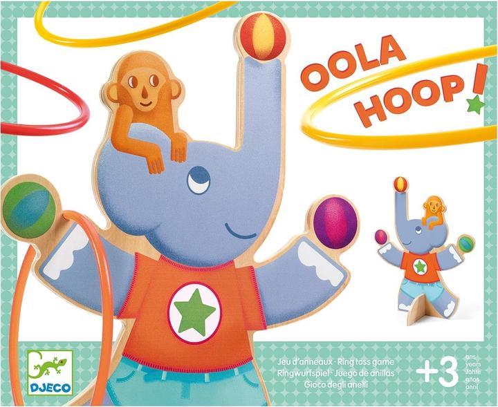 Image du produit Djeco Jeu d'adresse - Hoop Toss Game - Oola Hoop Elephant