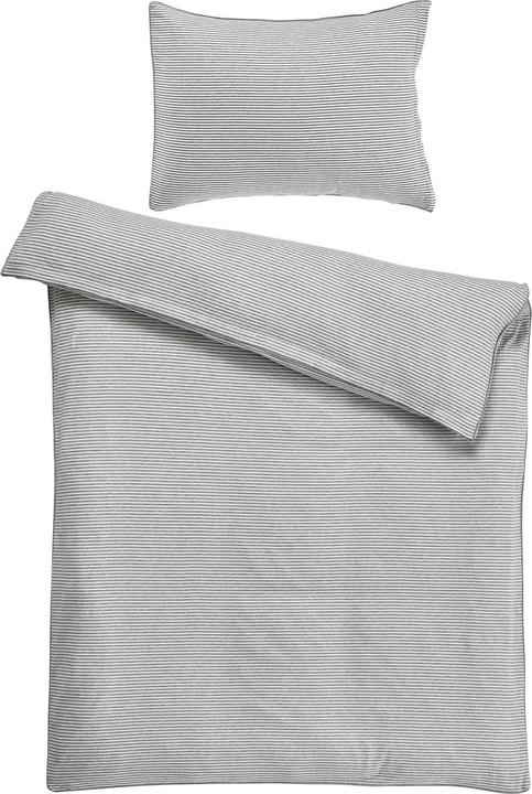 Image du produit Living Home Jersey mélangé à rayures (Housse de couette, 160 x 210 cm)