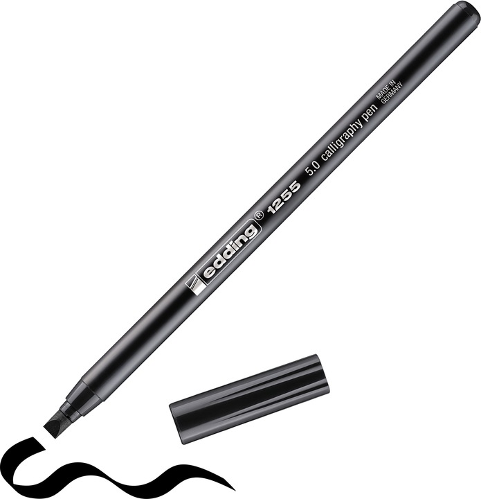 Actual product image Edding Fibre pen 1255 calligraphy pen 5.0 (Black, 1 x)