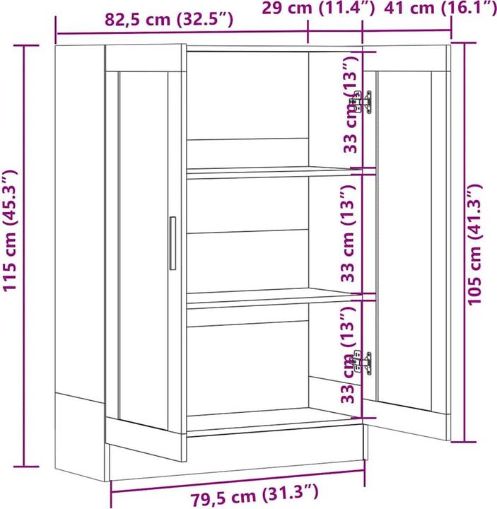 Actual product image vidaXL Gizela (82.5 x 30.5 x 115 cm)