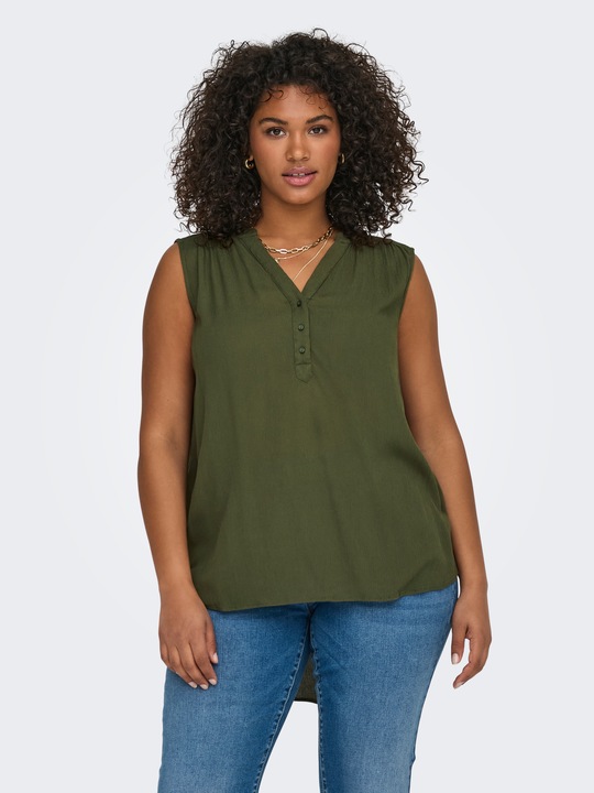 Produktbild Only Normal geschnitten V-Ausschnitt Curve Tank-Top Top (50)