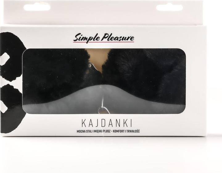 Produktbild Simply Pleasure Erotische Metallhandschellen mit Fell Schwarz