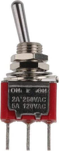 Actual product image RS PRO 1P on-on PCB pin toggle switch,2A
