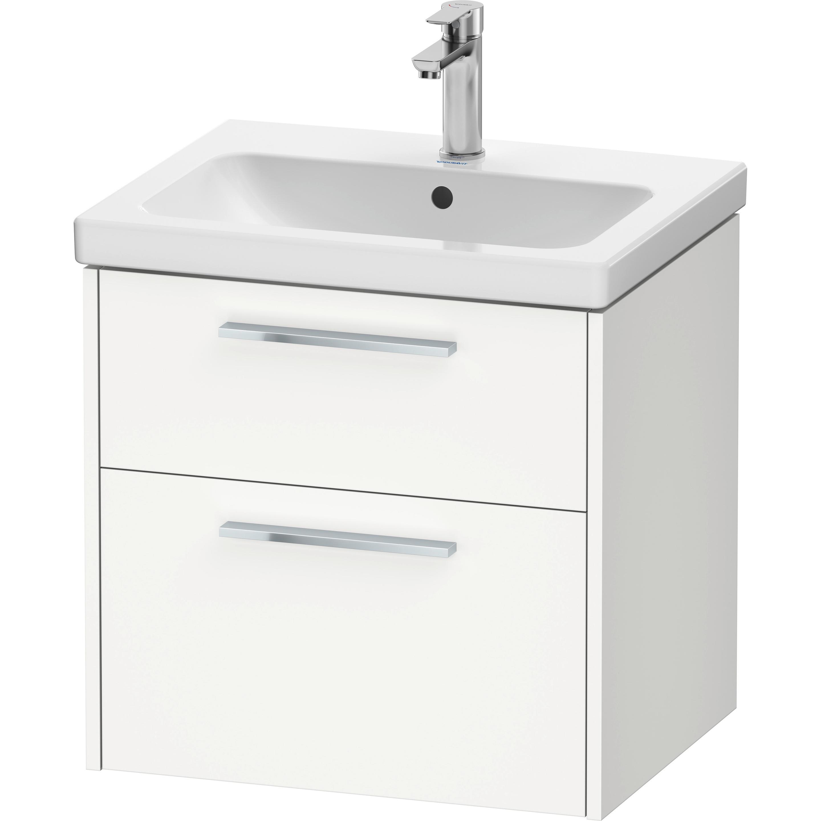 Duravit, Waschbeckenunterschrank, D-Code Waschtischunterbau, 1 Auszug, 584x460mm, Siphonausschnitt, mit Griff