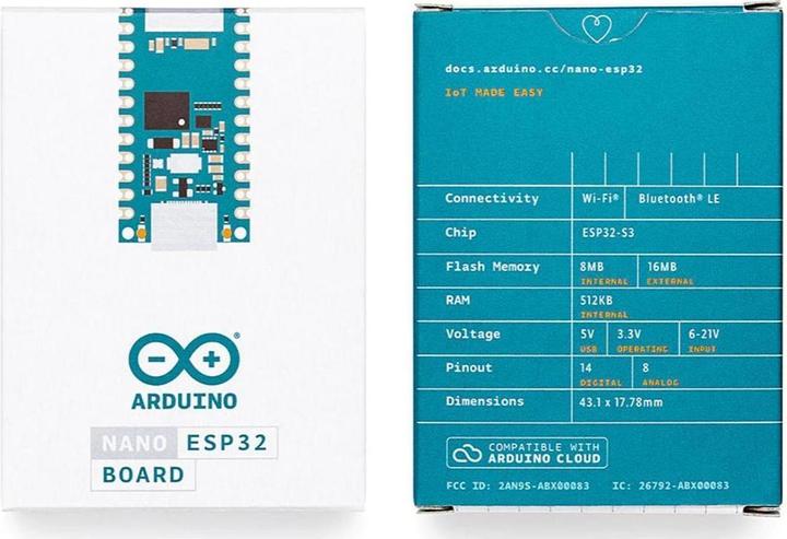Produktbild Arduino ABX00092 - Nano ESP32 ohne Kopfhörer