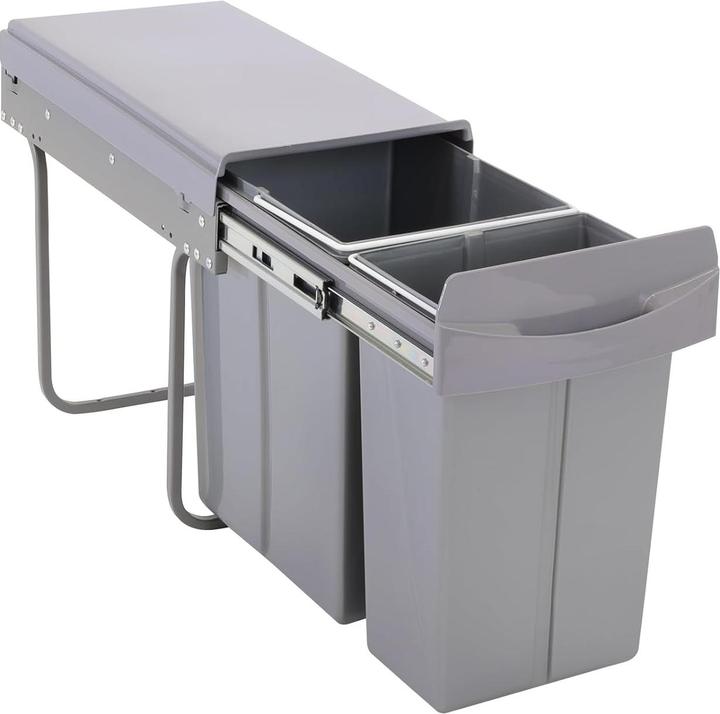 Svita Einbaumülleimer EMCombo30 (2 Fächer, 10L + 20L) ausziehbar (30 l)