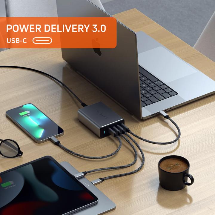Actual product image Satechi 4-Port GaN Charger (165 W, 4 ports)