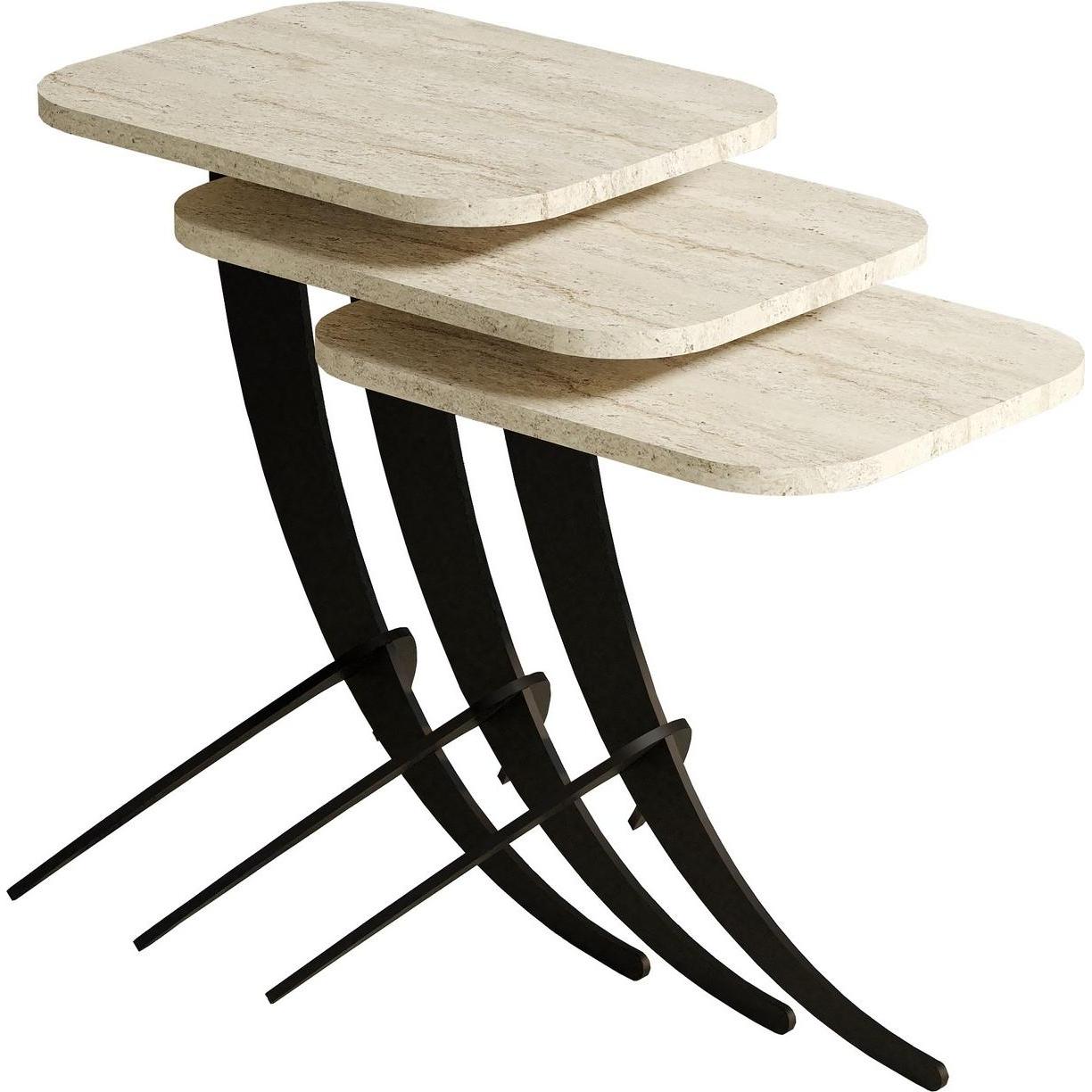 Hanah Home, Couchtisch + Beistelltisch, Pion (35 x 45 x 60 cm)