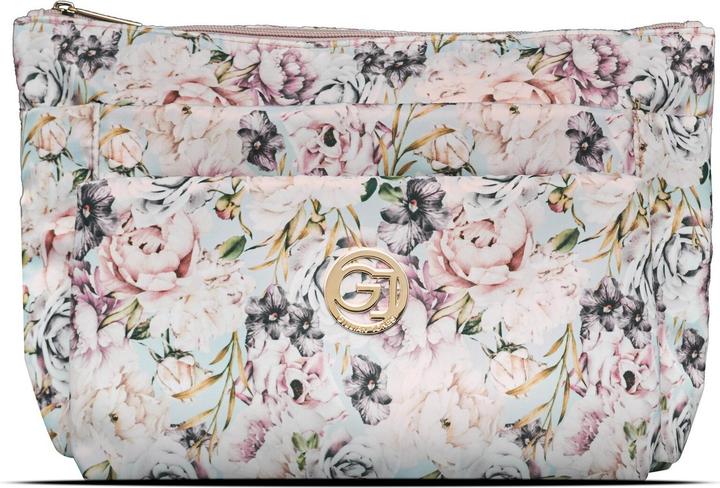 Immagine prodotto Cimi Gillian Jones - Borsa cosmetica a 3 scomparti - Stampa floreale rosa