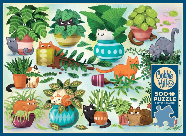 Produktbild Cobble Hill Katzen gegen Pflanzen 500 Teile (500 Teile)
