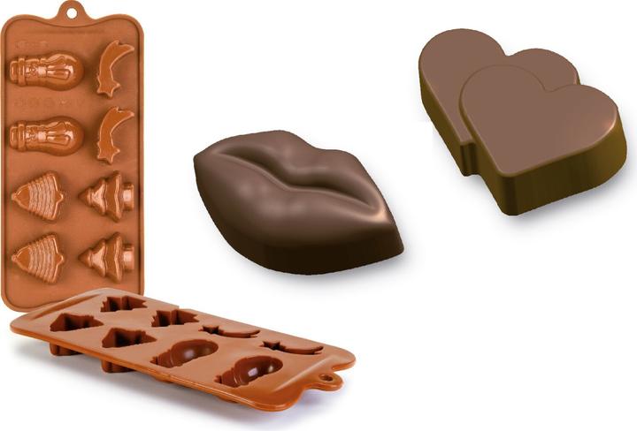 Immagine prodotto Ibili Stampi in silicone per cioccolatini di San Valentino 10,5x21x2,5 cm Ideale per cioccolatini di