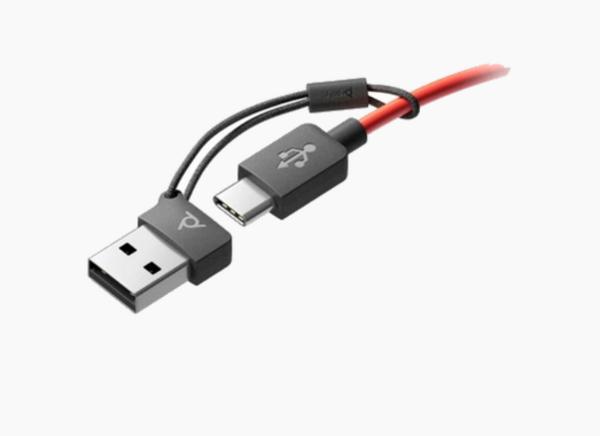 Produktbild Poly Blackwire 3215 Monoaurales USB-C-Headset + 3,5-mm-Stecker + USB-C/A-Adapter (Kabelgebunden, USB-C)