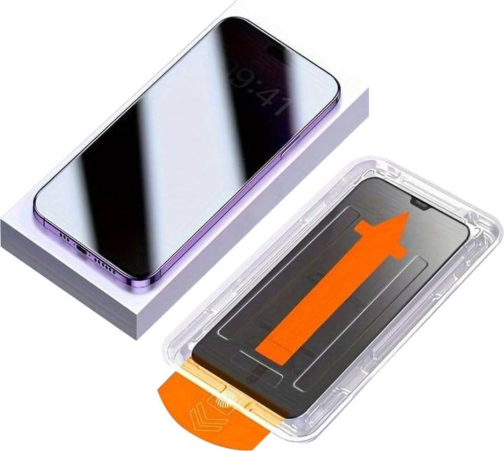 Produktbild PhoneLook 2er-Pack Anti-Spy Schutzscheiben mit automatischem Schnellmontageset und Staubschutz (2 Stück, Apple iPhone 12 Pro Max)
