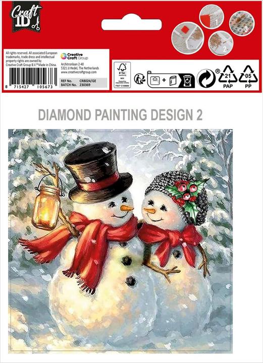 Actual product image Grafix Make your own Christmas cards with diamond painting, 2 pieces.