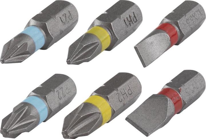 Actual product image wolfcraft wolfcraft 1 Bit Set Solid 7-piece SL, PH, PZ (25mm)