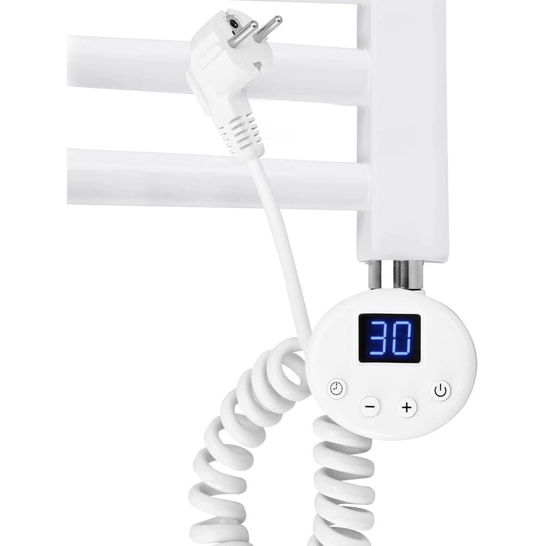 Emke Heizelement für Handtuchwärmer mit Temperaturregler, 300W Weiss (1st Generation), Heizkörper, Weiss