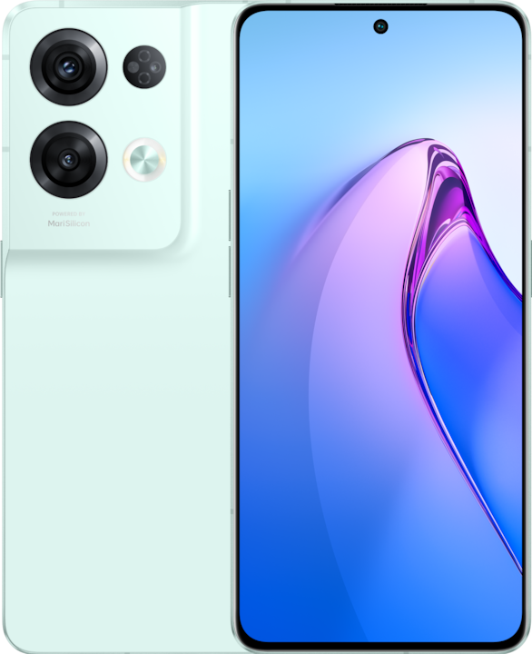 Actual product image OPPO Reno 8 Pro (256 GB, Glazed Green, 6.70", Dual SIM, 50 Mpx, 5G)
