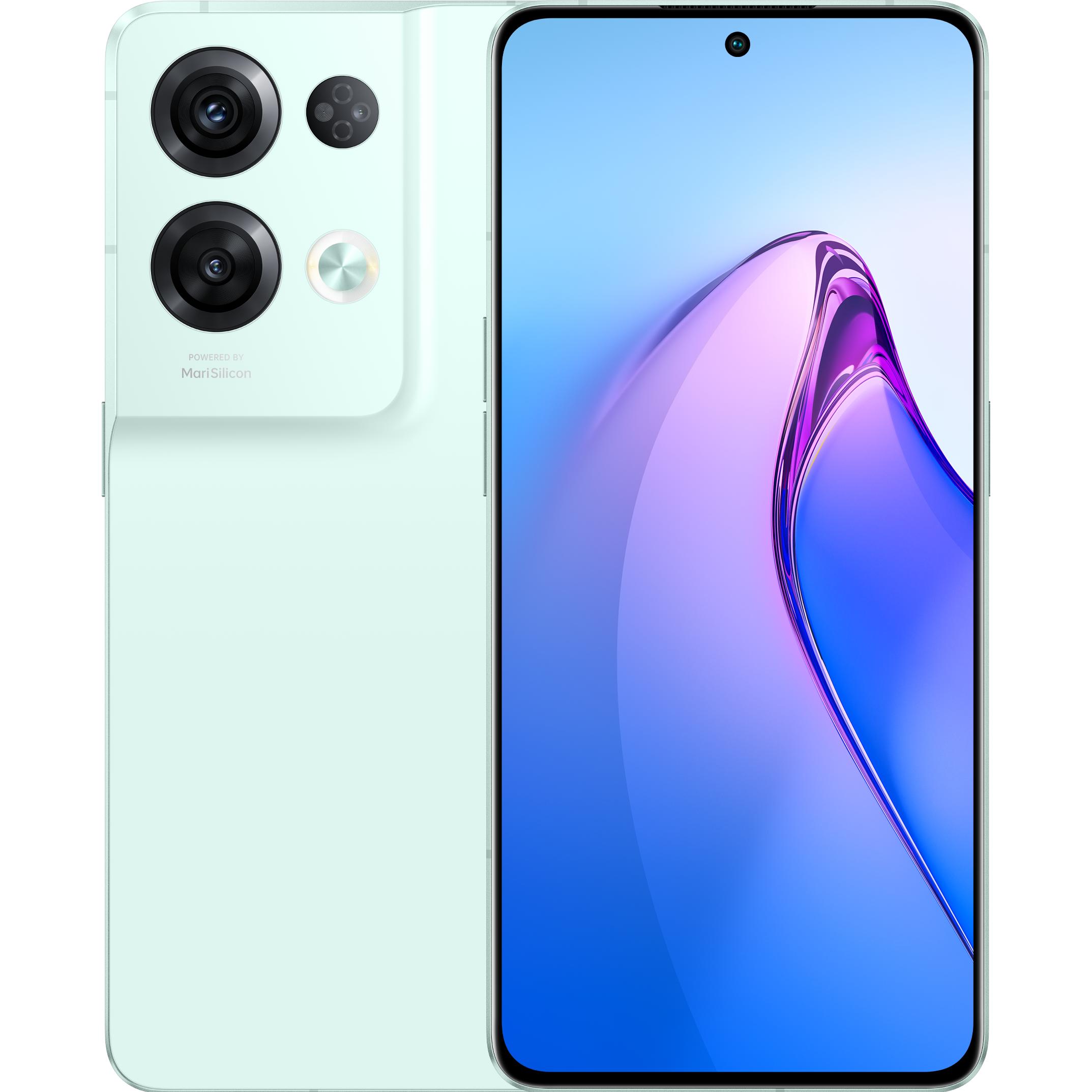 OPPO Reno 8 Pro (256 GB, Glazed Green, 6.70", Dual SIM, 5G), Smartphone, Grün
