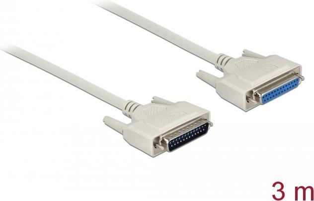 Image du produit Delock Câble série D-Sub 25 mâle à femelle 3 m (3 m, VGA)