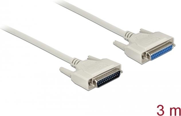 Delock Câble série D-Sub 25 mâle à femelle 3 m (3 m, VGA)