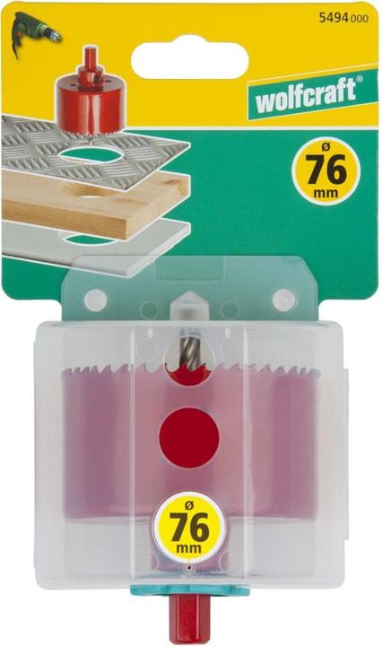 Actual product image wolfcraft 1 hole saw BiM ø76mm (76 mm)