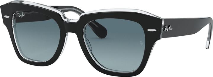 Blau Verlaufstönung, Schwarz auf Transparent