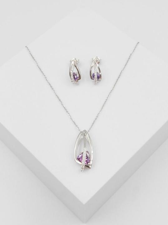 Immagine prodotto Muau Parure di bijouterie en argent zircone 925 (Argento 925)