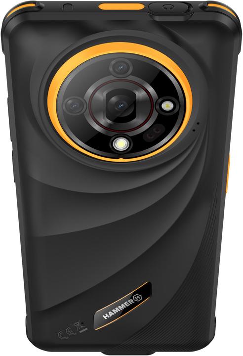 Image du produit Hammer Stossfestes Android 14 Smartphone 6,56" Akku 6050mAh (128 Go, Noir, 6.56", Double SIM, 4G)