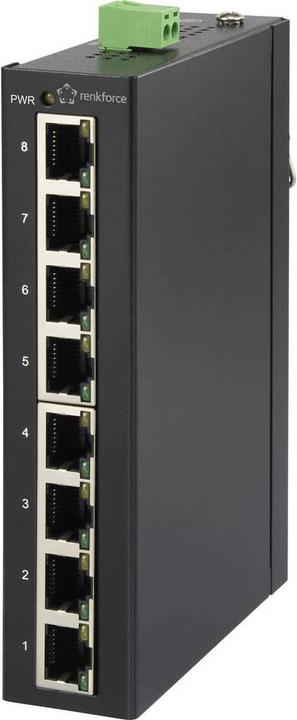 Actual product image Renkforce Industrial switch unmanaged (8 Ports)