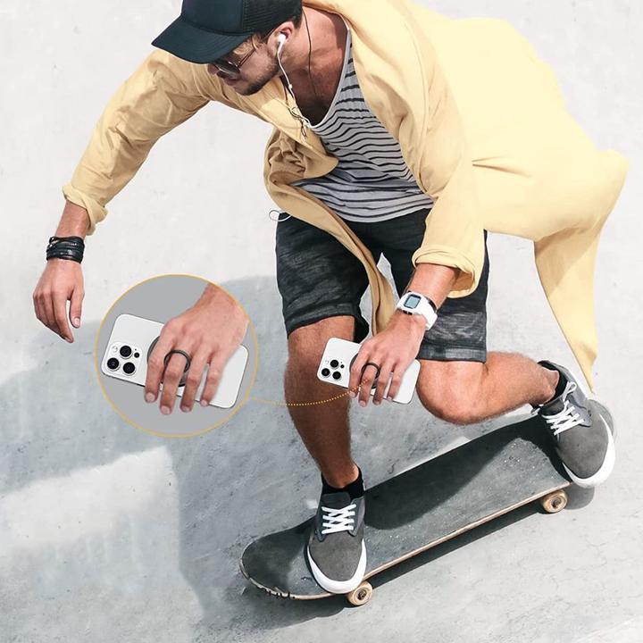 Actual product image Tech-Protect MMR100 magnetic phone holder / ring with MagSafe - grey