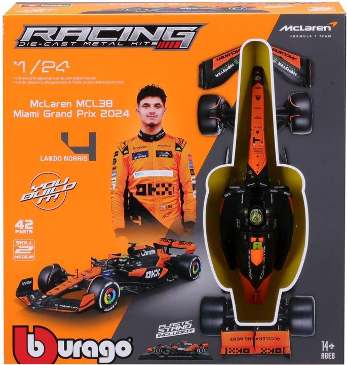 Image du produit Bburago McLaren F1 MCL38 Kit Norris 2024
