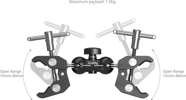 Actual product image SmallRig Clamp Double Head Crab?Shaped, Accessory type: Clamp