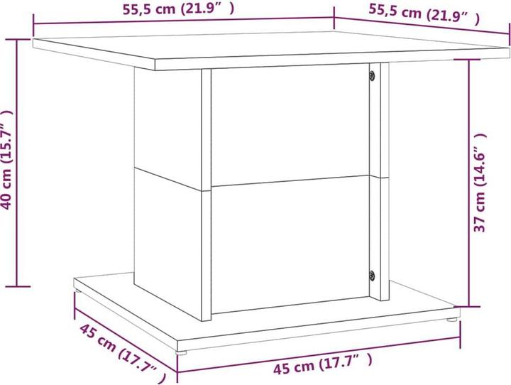 Image du produit vidaXL Couchtisch (55.50 x 55.50 x 40 cm)