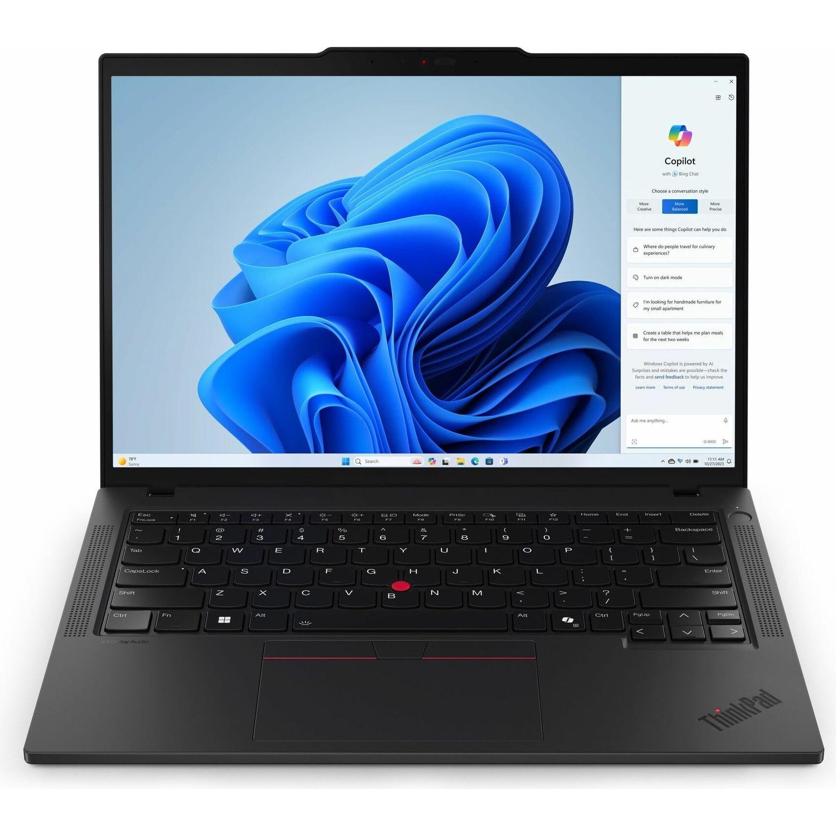 Lenovo ThinkPad T14 Gen 5 (14", 512 GB, 16 GB, Deutschland), Notebook, Schwarz
