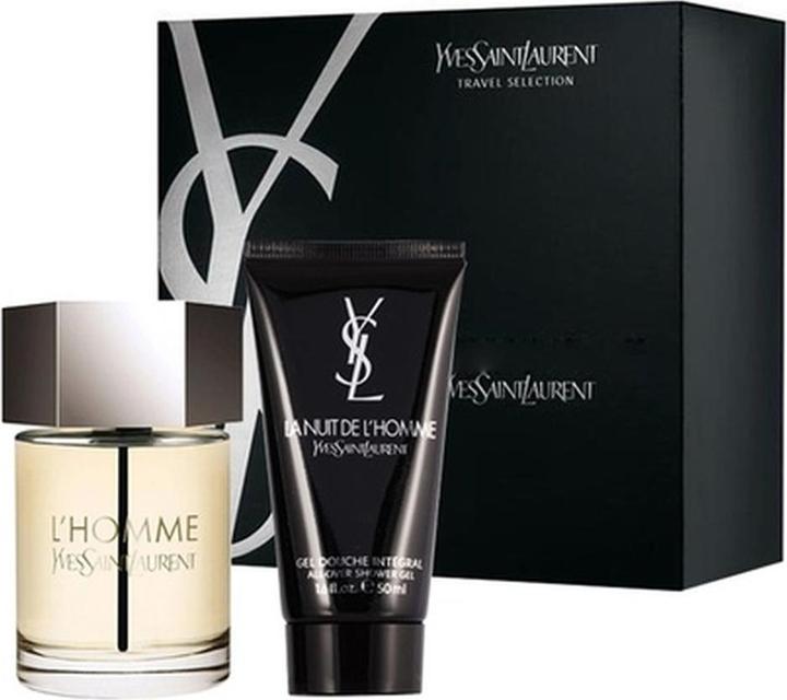 Yves Saint Laurent Lhomme by for Men 2 Piece Gift Set 3.3oz EDT Spray 1.6oz (Perfume set)