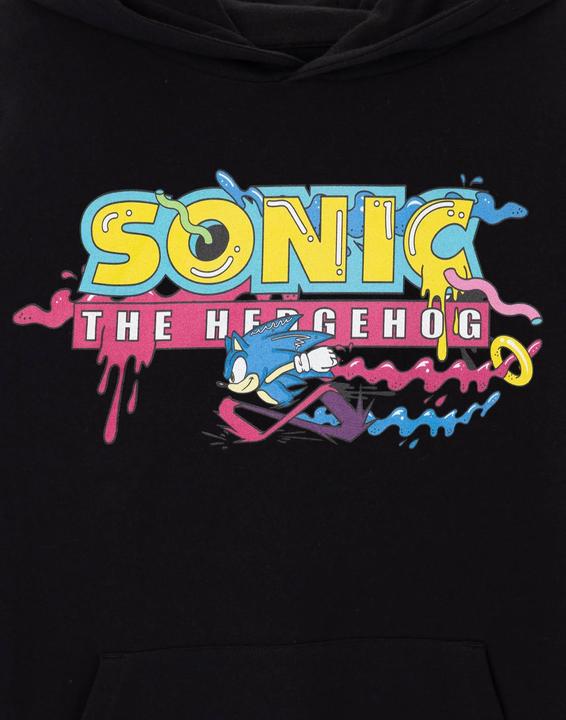 Immagine prodotto Sonic The Hedgehog Felpa con Cappuccio Psicadelico Logo Uomo (M)
