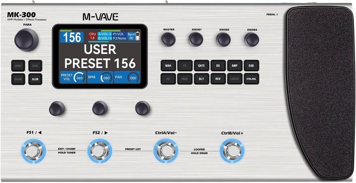 Immagine prodotto M-Vave Multieffetti per chitarra e basso con 320 effetti, 120 amplificatori, looper e drum machine
