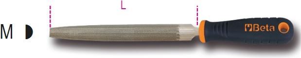 Actual product image BETA 017190227 1719Bmd8/M Halbgezahnte Feile, halbrund 200 L mm