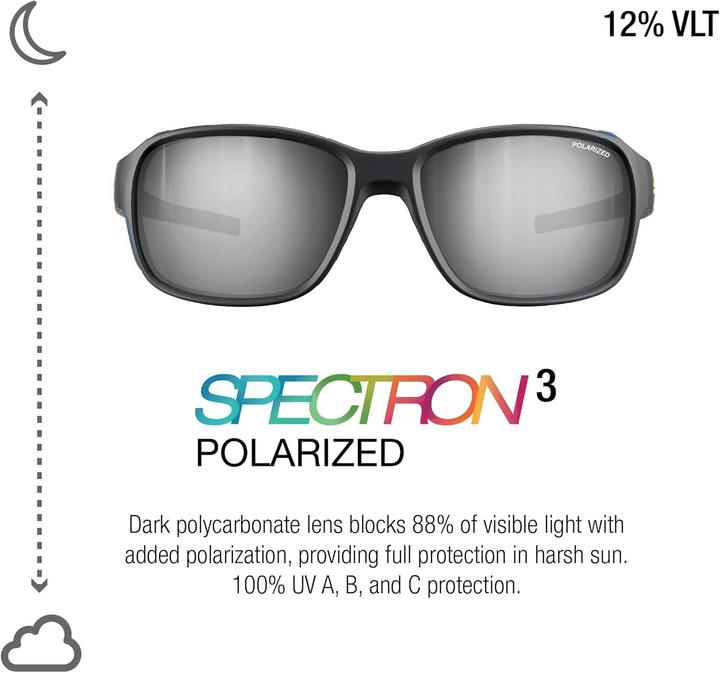 Immagine prodotto Julbo Monterosa 2 Spectron 3 Occhiali polarizzati Glacier (Arancia, Blu, Antracite, Grigio)