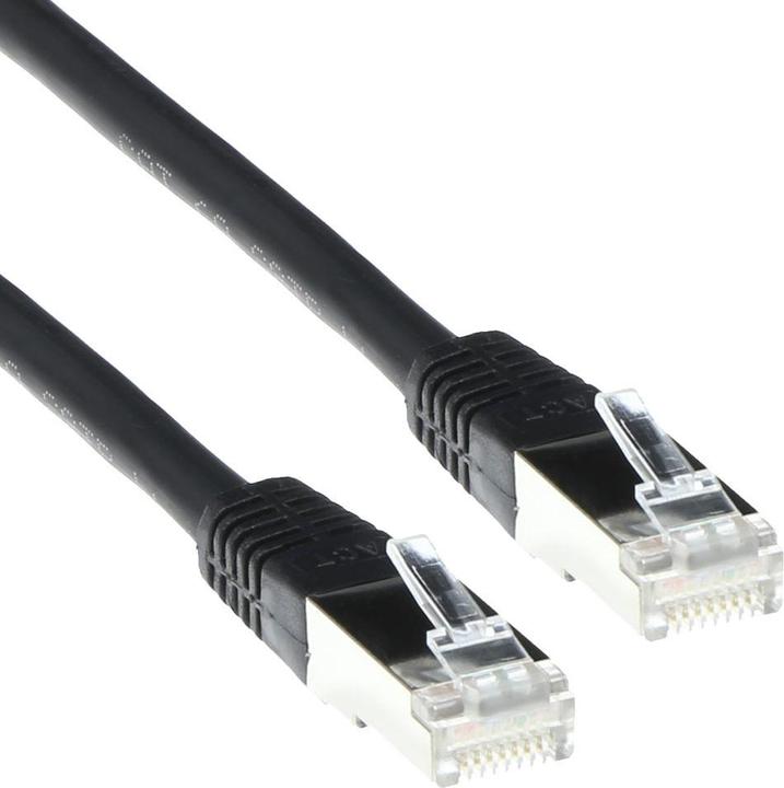 Produktbild Black 15 meter F/UTP CAT5E patch cable with RJ45 connectors. Cat5e f/utp lszh black 15.00m (U/UTP, CAT5e, 15 m)