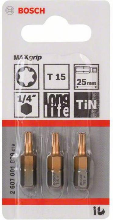 Actual product image Bosch Professional Zubehör Torx bit T 15 Accessories C 6. (Hexagon socket TX, Hexagonal)
