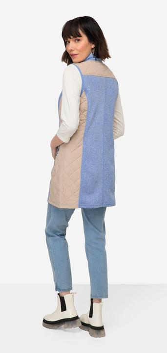 Produktbild Laurasøn Strickfleece-Weste, Stepp-Einsätze, Stehkragen, Zipper (M)