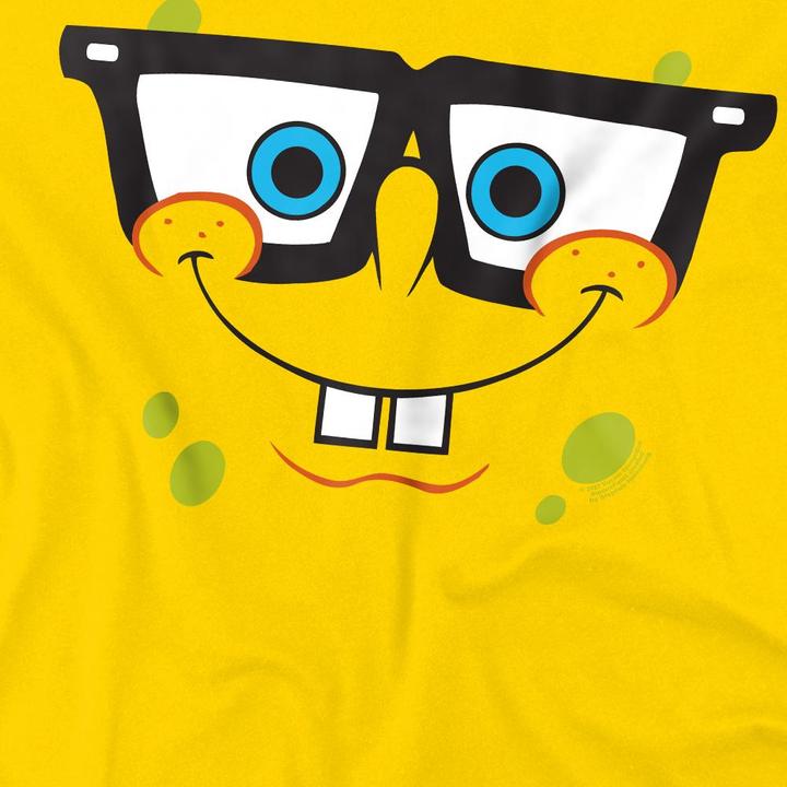 Actual product image Spongebob Squarepants Mens Nerd Face T-Shirt (S)