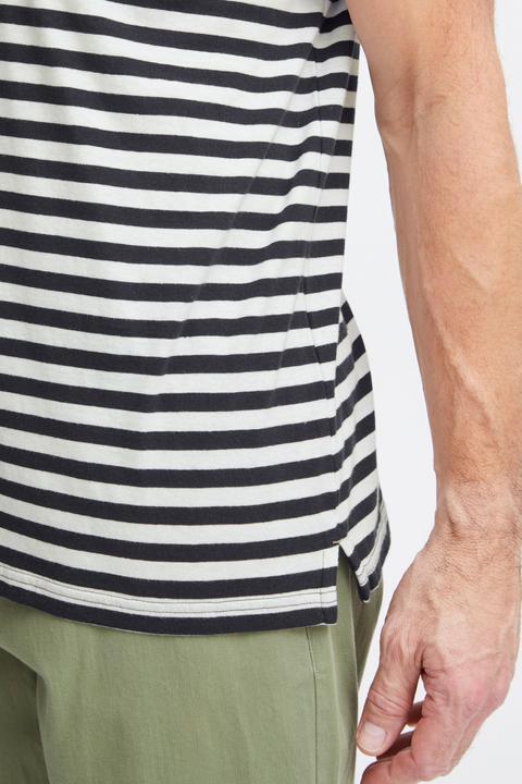 Actual product image FQ1924 FQTom SS stripe linnen blend tee 21900649 (3XL)