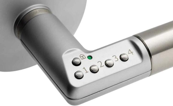 Produktbild Yale Assa Abloy D8812H000 Deurklink met code ontgrendeling, werkt op batterijen, grijs, rechts (Elektronische Zahlenkombination)